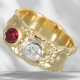 Unique ruby/brilliant-cut diamond goldsmith ring with a beau… - фото 1