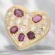 Pendant: beautiful, solidly crafted ruby/brilliant-cut diamo… - photo 1
