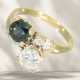 Ring: vintage Spinell/Brillant-Goldschmiedering, ca. 1ct Bri… - Foto 1