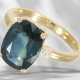Ring: like new sapphire/brilliant-cut diamond gold ring… - photo 1