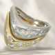 Ring: unusual double ring made of gold and platinum, fine br… - photo 1