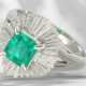 Ring: like new vintage emerald/diamond ring with elaborate b… - photo 1