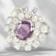Ring: vintage sapphire/brilliant-cut diamond goldsmith flowe… - photo 1