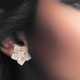 Earrings: modern diamond flower stud earrings with pink and … - photo 1