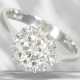 White gold solitaire/brilliant-cut diamond ring, fine brilli… - фото 1