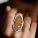 Ring: goldsmith ring with outstanding "Black" fire opal of 2… - фото 1