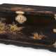 A JAPANESE EXPORT BLACK-AND-GILT LACQUER COFFER - photo 1