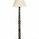 A FRENCH BLACK AND GILT TÔLE PEINTE STANDING LAMP - фото 1