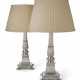A PAIR OF ENGLISH SHEFFIELD-PLATED TABLE LAMPS - photo 1