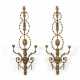 A PAIR OF ITALIAN GILTWOOD AND GILT-METAL TWIN-BRANCH WALL-LIGHTS - фото 1