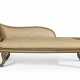 A REGENCY GREEN-PAINTED AND PARCEL-GILT CHAISE LONGUE - фото 1