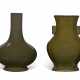 TWO CHINESE TEADUST-GLAZED VASES - фото 1