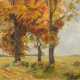 Monogrammist "Hi" "Herbstlandschaft mit Baumgruppe", Öl/Lw., monogr. u.r., mittig kl. Farbfleck, 55x70 cm, Rahmen - фото 1