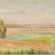 Dolberg, Helene (1881 Barkow-1979 Hildesheim) "Weite Seenlandschaft", Aquarell, sign. u.l., Flecke durch Klebepunkte, 21x27,5 cm, ungerahmt (seit 1925 Teilnahme an Ausstellungen in Leipzig, Rostock und Schweri… - photo 1