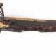 Steinschloßpistole, 18. Jh., nicht funktionstüchtig, Schloß defekt, starke Gebrauchspuren, L. 49 cm - photo 1