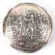 Tabakdose, 800er Silber, Deutschl., runde Form, Deckel mit figürlicher Szene, reliefierter Rand, H. 3 cm, Dm. 8 cm, Gew. 116 g - Foto 1