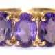 Ring, 416er GG/10 k, 5 oval facettierte Amethyste, RG 54, Innendurchmesser 17,2 mm - фото 1