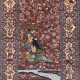 Teppich, Kaschmir, figürlich mit Darstellung eines Paares, rotgrundig, 140x70 cm - photo 1