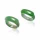 PAIR OF JADEITE SADDLE RINGS - photo 1