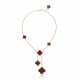 VAN CLEEF & ARPELS CARNELIAN AND TIGER'S EYE 'MAGIC ALHAMBRA' NECKLACE - фото 1
