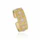 BUCCELLATI DIAMOND AND BI-COLORED GOLD CUFF BRACELET - Foto 1