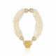 BULGARI CULTURED PEARL, MOTHER-OF-PEARL, DIAMOND AND COIN NECKLACE - фото 1