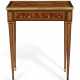 A LOUIS XVI TULIPWOOD, AMARANTH AND MARQUETRY OCCASIONAL TABLE - Foto 1
