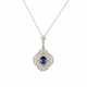 Delicate Sapphire-Diamond-Pendant-Necklace - фото 1