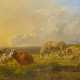 Dresdener Schule. Zwei Gemälde: Hirten mit ihrem Vieh in arkadischen Landschaften. - Foto 1