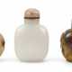 DREI SNUFFBOTTLES, GLAS/STEIN, - photo 1