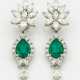 Paar Juwelen-Ohrgehänge mit kolumbianischen Smaragden - Foto 1