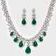 Prachtvolles Juwelen-Parure mit Smaragden und Brillanten - Foto 1
