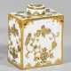 Teedose mit Strohblumenmuster und Goldmalerei - photo 1