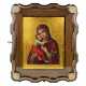 Icon of Our Lady of Vladimir at the turn of the 19th-20th centuries in an icon case. - Foto 1