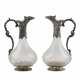 Pair of wine glass jugs in silver, Louis XV style, turn of the 19th-20th centuries. - photo 1
