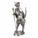 Catchy and ironic silver figure Cat in Boots. Günther Grungessel. Hannau. 1883 - Foto 1