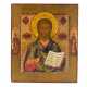Russian icon of the Pantocrator on a thick cypress board from the mid-19th century. - photo 1