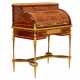 E.KAHN. A magnificent cylindrical bureau in mahogany and satin wood with gilt bronze. - Foto 1