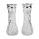 Pair of crystal vases with silver trim. Russia. Riga. 1908 -1920. - photo 1
