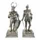 Pair of outstanding cabinet figures of knights in silver, 19th century Hanau craftsmen. Neresheimer - Foto 1