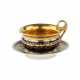 Cobalt cup with saucer. France. 19th century. - photo 1