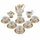 White and gilded porcelain mocha coffee service for six people. Meissen - photo 1