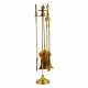 Fine, gilded bronze fireplace set in Louis XV style. 19th century. - Foto 1