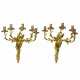 Pair of bronze sconces. The turn of the 19th and 20th centuries. - Foto 1