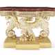 A GEORGE II STYLE WHITE-PAINTED AND PARCEL-GILT CONSOLE TABLE - photo 1