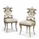 A PAIR OF NORTH ITALIAN POLYCHROME-DECORATED SIDE CHAIRS - Foto 1