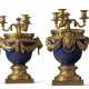 A PAIR OF LATE LOUIS XV ORMOLU AND BLUE-GLAZED EARTHENWARE VASES- CLOCHES ('VASES DULAC') - photo 1