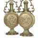 A PAIR OF VICTORIAN SILVER-GILT LARGE PILGRIM FLASKS - photo 1