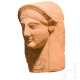 Protome eines Frauenkopfes aus Ton, archaisch, 2. Hälfte 6. Jhdt. v. Chr. - фото 1