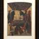 Katz, Shlomo (1937-1992) "The Seder", Serigraphie, 291/ 300, sign. u.r. und betitelt mittig, 55x40 cm, hinter Glas und Rahmen - Foto 1